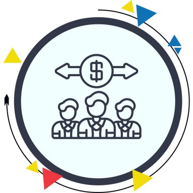 takım web simgesi vektör illüstrasyonu