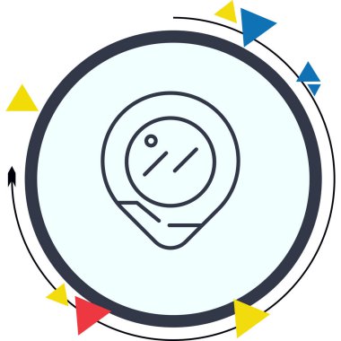 Bir pin haritası konum işaretleyicisinin basit bir satır çizimi navigasyon uygulamaları veya web sayfaları için uygundur.