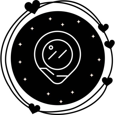 Bir pin haritası konum işaretleyicisinin basit bir satır çizimi navigasyon uygulamaları veya web sayfaları için uygundur.