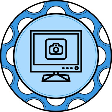 TV Kamerası Sofistike Özel Vektör Sanatı Nesnesi