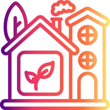 Home Eco Premium Minimal Düz Vektör İllüstrasyonu