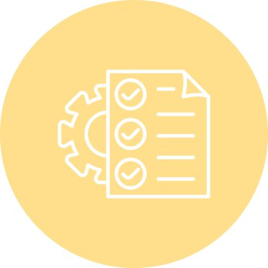 Proje Yönetimi web simgesi vektör illüstrasyonu