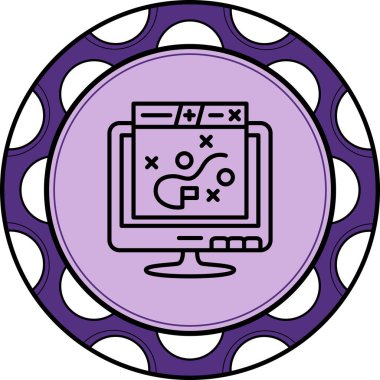 Strateji modern simgesinin vektör çizimi