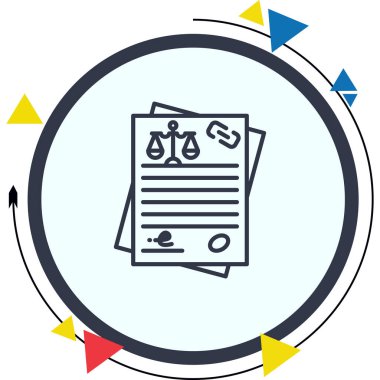 Belge Simgesi. Web Kullanımı için Basit Vektör İllüstrasyonu.