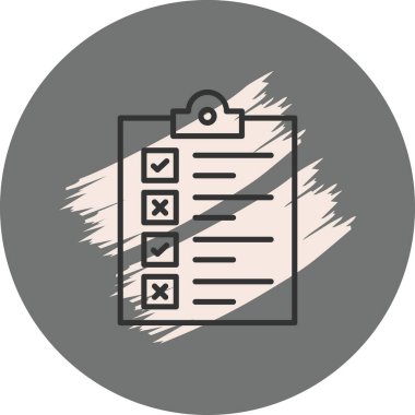 Denetim listesi web simgesi. vektör çizim