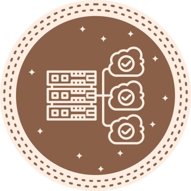 Bulut Veritabanı Zarif Modern Yaratıcı Sanat Sembolü