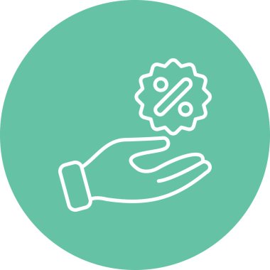 İndirimli web simgesi vektör illüstrasyonu