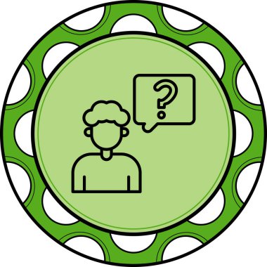 soru web simge vektör çizim