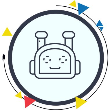 Bot simgesi, vektör illüstrasyonu basit tasarım