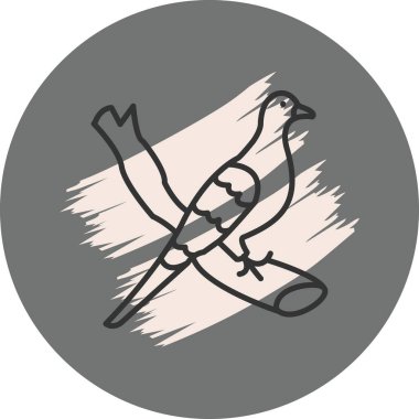 Benekli Güvercin simgesi vektör çizimi