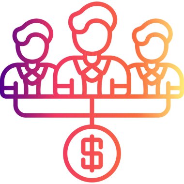 Yatırım konsepti simgesi, vektör illüstrasyonu basit tasarım