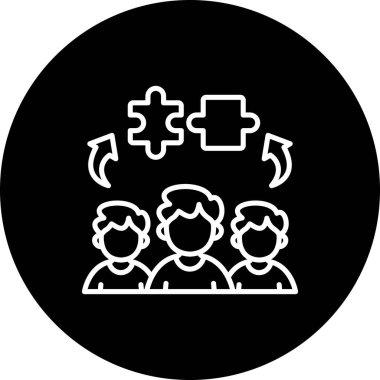 takım web simgesi vektör illüstrasyonu