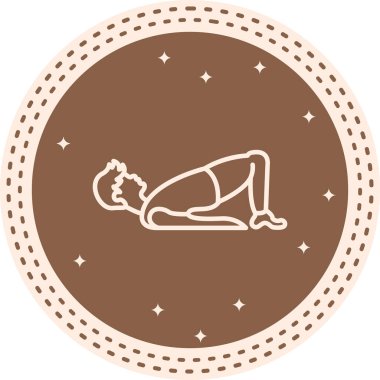 Köprü Poz Simgesi. Yoga göğüs açıcı