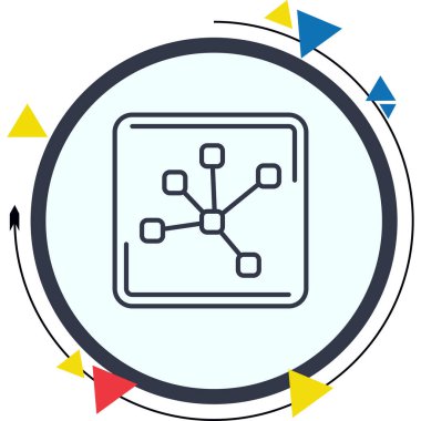 Ağ Dengeli Düz Modern Tasarım Elementi