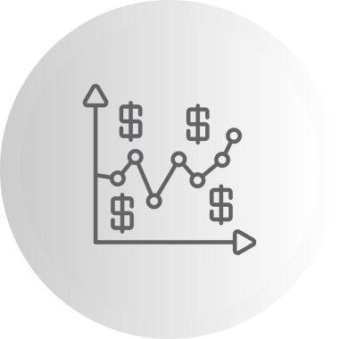 Yatırım konsepti simgesi, vektör illüstrasyonu basit tasarım