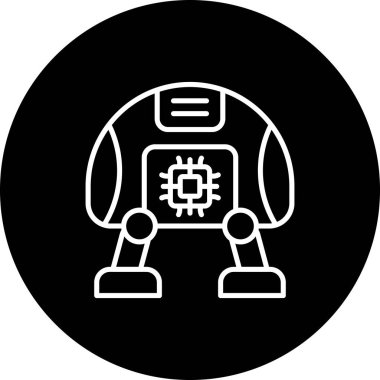 Robot simgesi, modern vektör illüstrasyonu