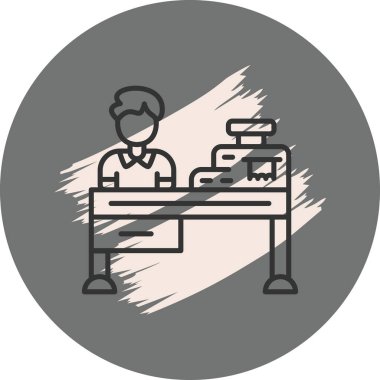 Kasiyer Stili Profesyonel Yaratıcı Sanat Simgesi