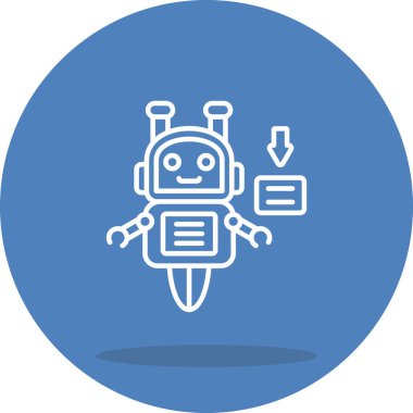 Bot simgesi, vektör illüstrasyonu basit tasarım