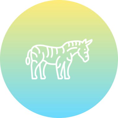 Zebra simgesi vektör illüstrasyon tasarımı