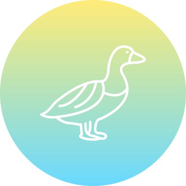 Ördek simgesi vektör çizimi