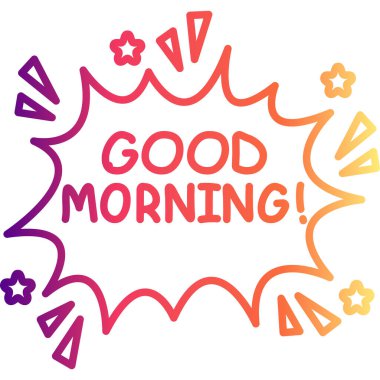 Günaydın web simgesi vektör illüstrasyonu