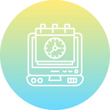 Son teslim tarihi web simgesi vektör illüstrasyonu