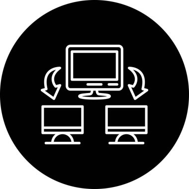 Bilgisayar Ağı Ayrı Modern Dijital Tasarım Elemanı