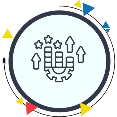 Performans web simgesi vektör illüstrasyonu