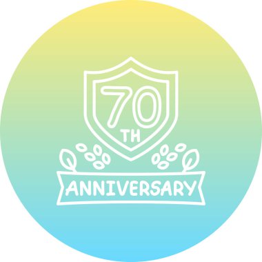 70. Yıldönümü rozeti, uygulamalar için basit bir simge