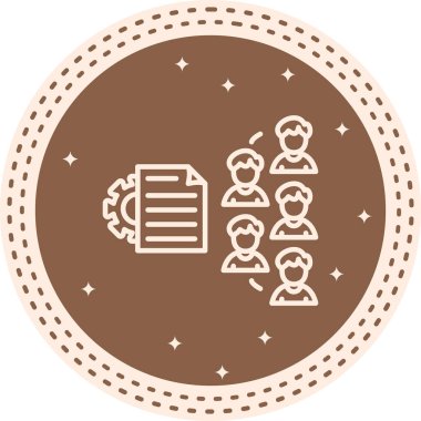 Proje Yönetimi web simgesi vektör illüstrasyonu