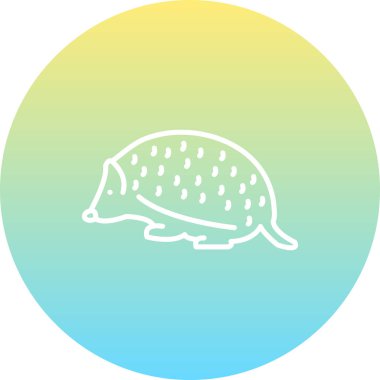 Kirpi simgesi vektör illüstrasyon tasarımı