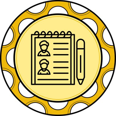 Kısa liste web simgesi vektör illüstrasyonu