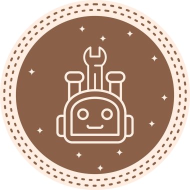 Bot simgesi, vektör illüstrasyonu basit tasarım