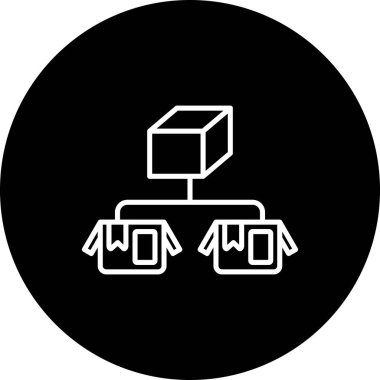 Dağıtım web simgesi vektör illüstrasyonu