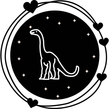 Diplodocus web simgesi vektör illüstrasyonu