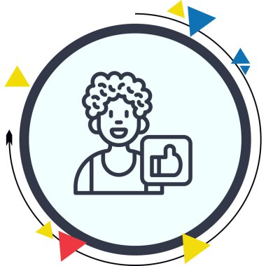 Çizgi Ağ ikonu vektör çizimi gibi