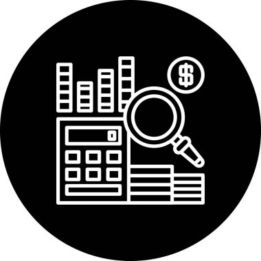 Muhasebe web simgesi vektör illüstrasyonu