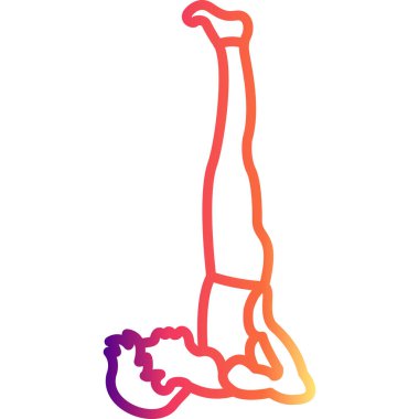 Omuz Ayağa kalk Poz Simgesi. yoga gevşeme logosu