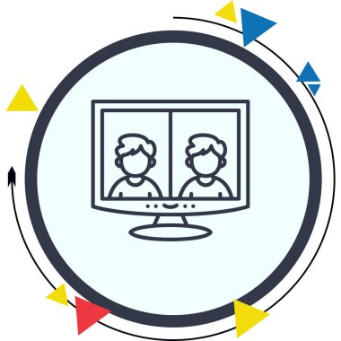  toplantı simgesi vektör illüstrasyon tasarımı