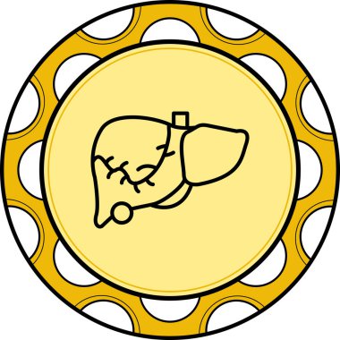 Karaciğer ağ ikonu vektör illüstrasyonu