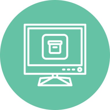 arşiv web simgesi vektör illüstrasyonu