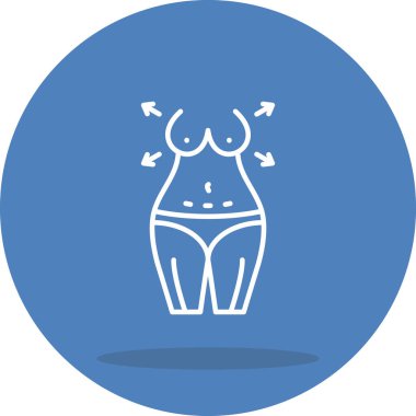 Göğüs simgesi basit düz illüstrasyon