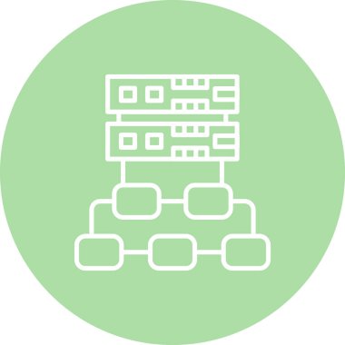 Vekil Sunucu Rafted Zarif Vektör Sanat Nesnesi