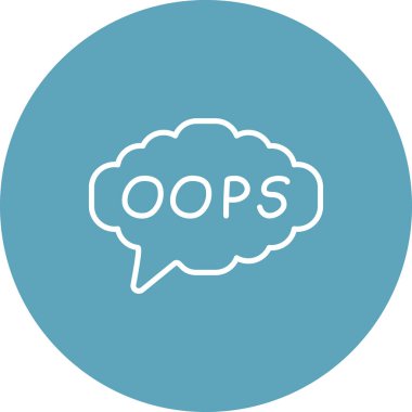Oops Web simgesi vektör illüstrasyonu