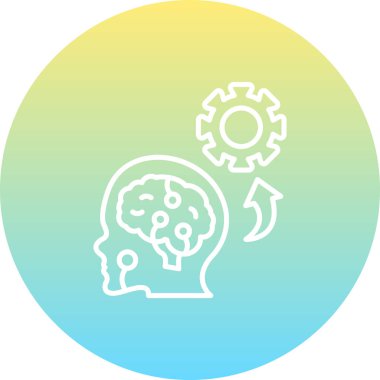 Makine Öğrenme Web simgesi vektör çizimi