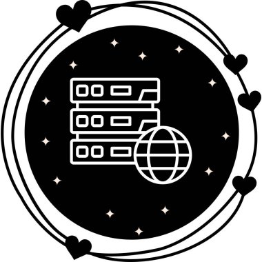 Sunucu Zarif Çağdaş Dijital Grafik Özelliği