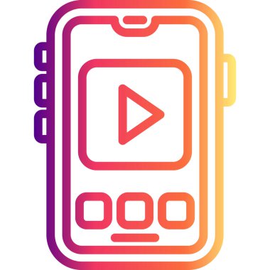 Çal düğmesi olan cep telefonu ekranı