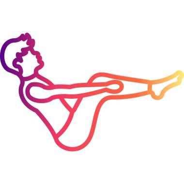 Yarı Bot Poz Simgesi. yoga dengesi duruşu