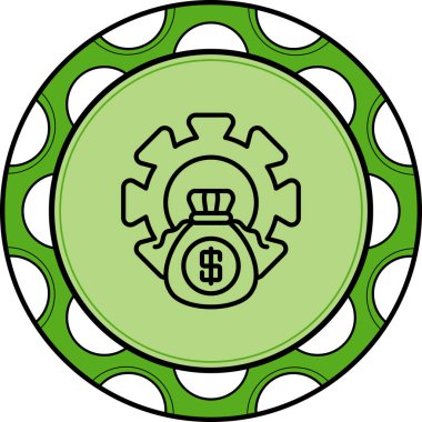 Varlık Yönetimi web simgesi vektör illüstrasyonu