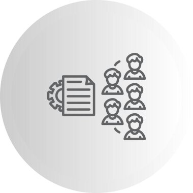 Proje Yönetimi web simgesi vektör illüstrasyonu